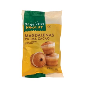 Magdalenas Rellenas Crema Cacao Noglut